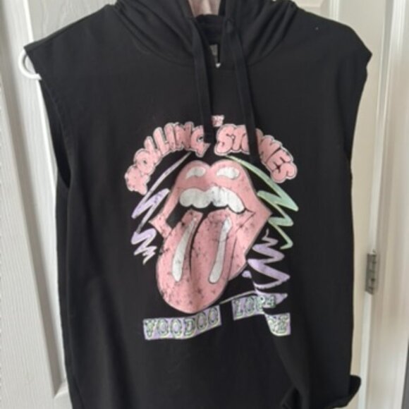 Rolling Stones Cutoff With Hood - Picture 1 of 2